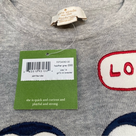 Kate Spade NY Patches Lol knit Girls Sweater - Picture 8 of 9